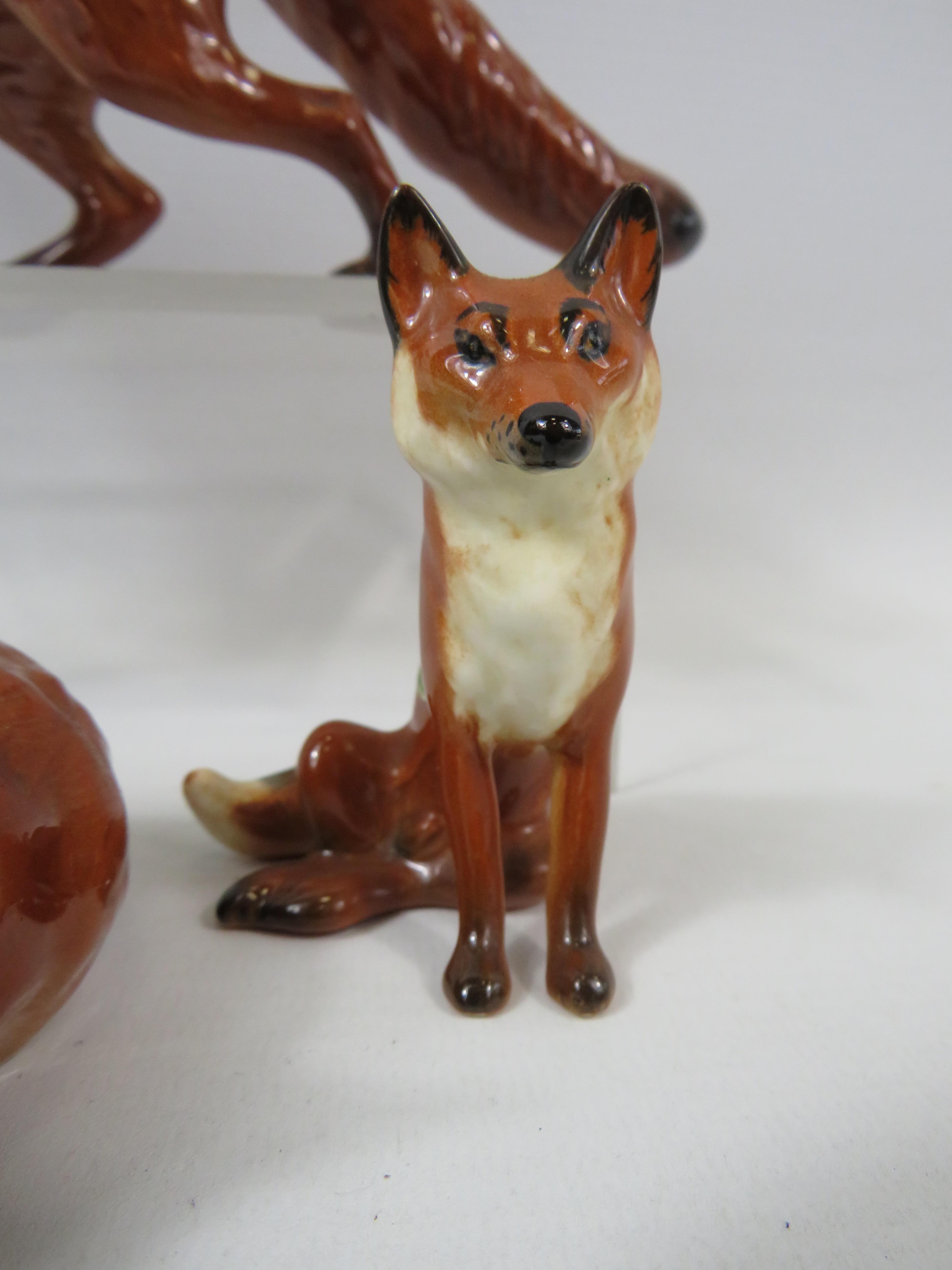 4 Beswick Fox Figurines. - Image 5 of 5