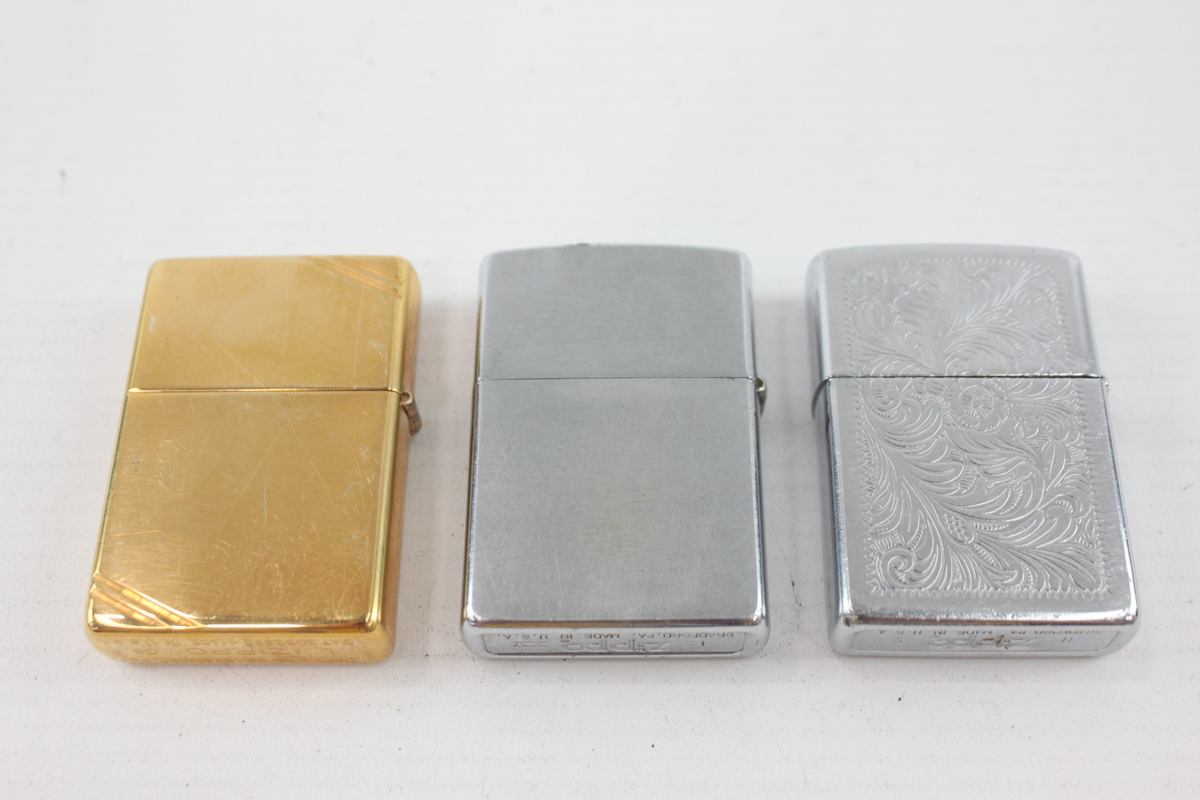 3 x Assorted Vintage ZIPPO Cigarette Lighters - Image 2 of 4