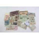 28 Mixed WORLD BANKNOTES, 1919 1000 Roubles Armed Forces, 1936 50 Francs Morocco 511768