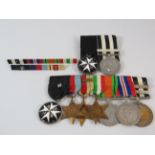 5 WW2 Medals Africa star, Italy Star etc and 4 St Johns Ambulance medals.