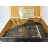 Vintage German Zither Auto harp in wooden box.