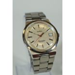 Omega Seamaster Automatic, Date Window, Chrome strap. No box or papers. Runs well. See photos.
