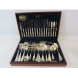 Viners Duberry 58 piece cutlery set in wooden case plus various other cutlery.