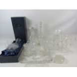 Large selection of various crystal glass including Stuart Crystal.