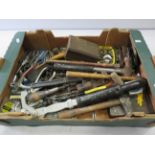 Tray of various quality tools including Taps, Dyes, Hammers, Spanners etc.