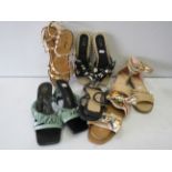 6 Pairs of Ex Shop stock ladies sandles.