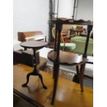 Small mahogany wine table plus a small mahogany what not..see photos. S2