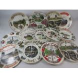 Thirteen Coalmining related plates by Edwardian fine china. 10 inch plates. See photos.