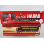 Boxed, 1:50 Scale Die Cast metal Coca Cola articulated truck, plus a Corgi, Hauliers of Renown speci