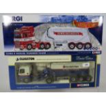 Corgi 1:50 Scale 'Hauliers of Renown' Model powder tanker plus one other in the Clugston Livery. B