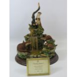 Country Artists "Otter Haven" Limted edition sculpture. 13.5" tall.