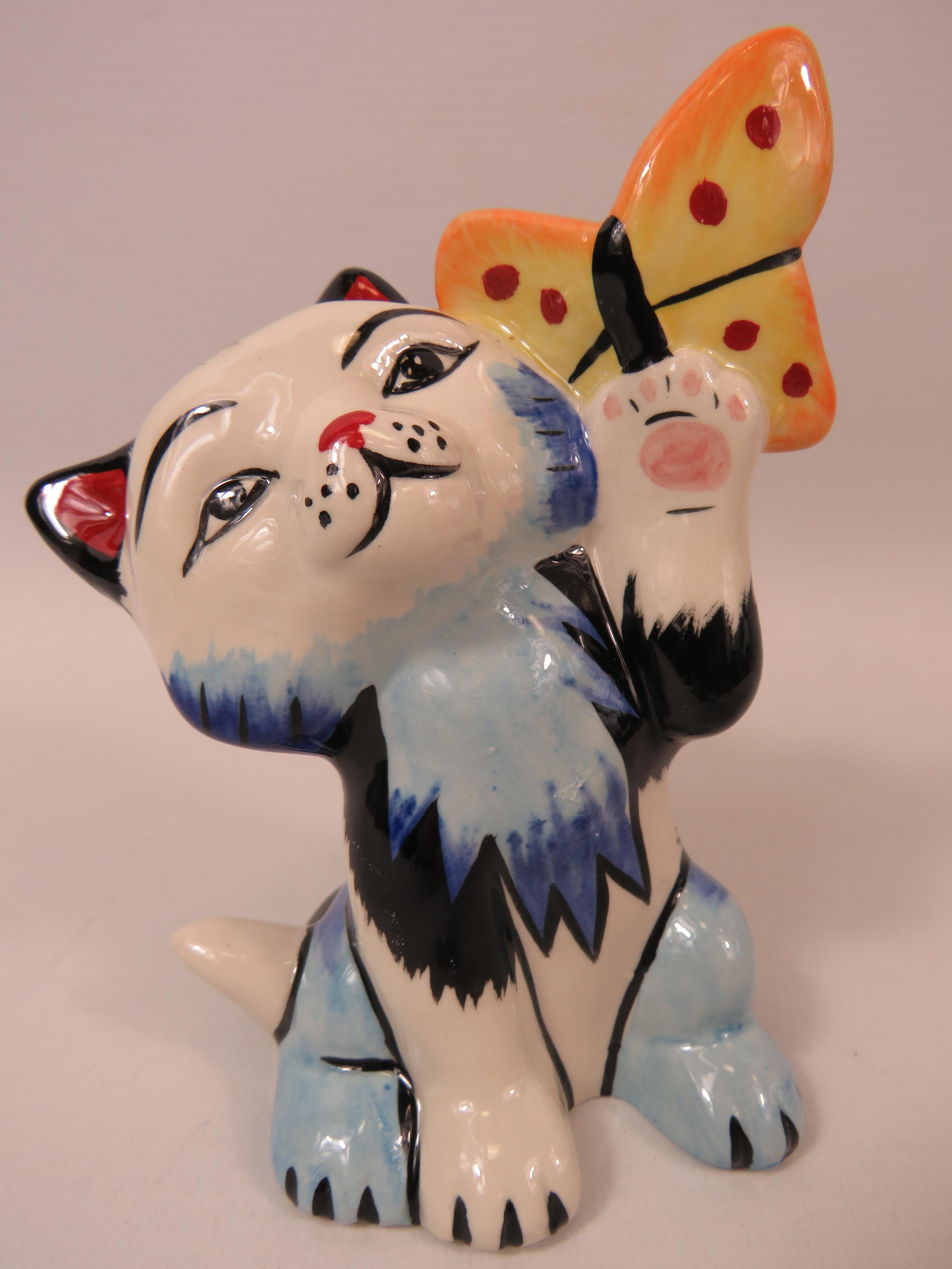 Lorna Bailey Butterfly cat, approx 5" tall.