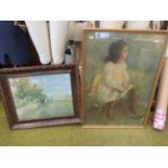 Two large framed victorian style prints. See photos.