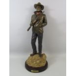 The Braford Exchange Cold cast Bronze Sculpture of John Wayne "Standing Tall" A0607. Approx 21"