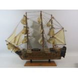 Model boat of the Hms Victory, 21" tall and 22.5" long.