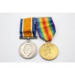 WW1 Mounted Medals Pair Named 23434 Pte H. G. Burgess Hampshire Regt 636807