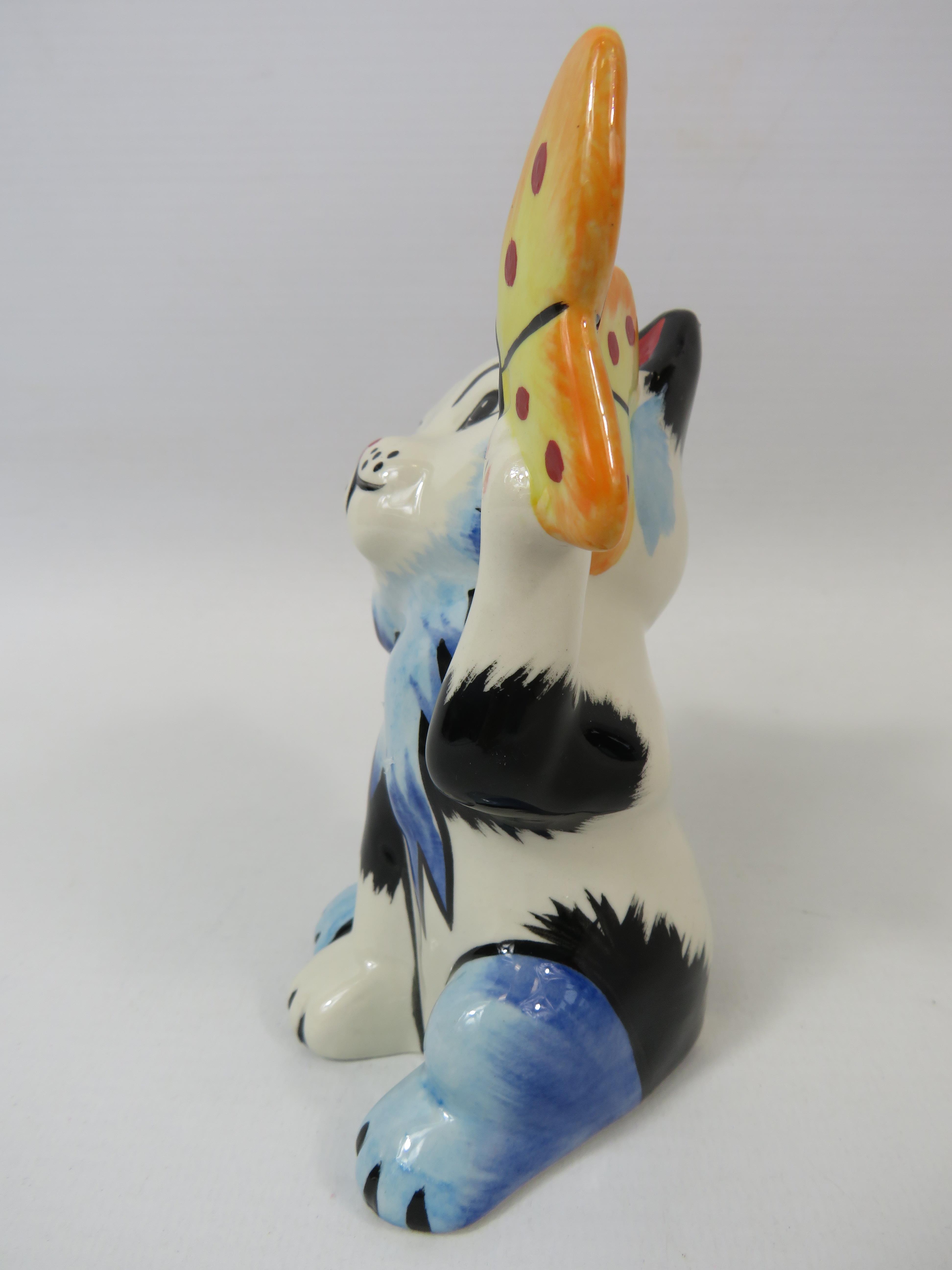 Lorna Bailey Butterfly cat, approx 5" tall. - Image 3 of 4