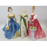 3 Royal Doulton Figurines Veneta HN2722, Melanie HN2271, Alexandra HN3292.