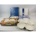 Spode Italian table mats, Royal Worcester cake plate, Nibbles dish etc.