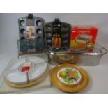 Vintage Pasta machine, Fish poacher, cake tins etc.