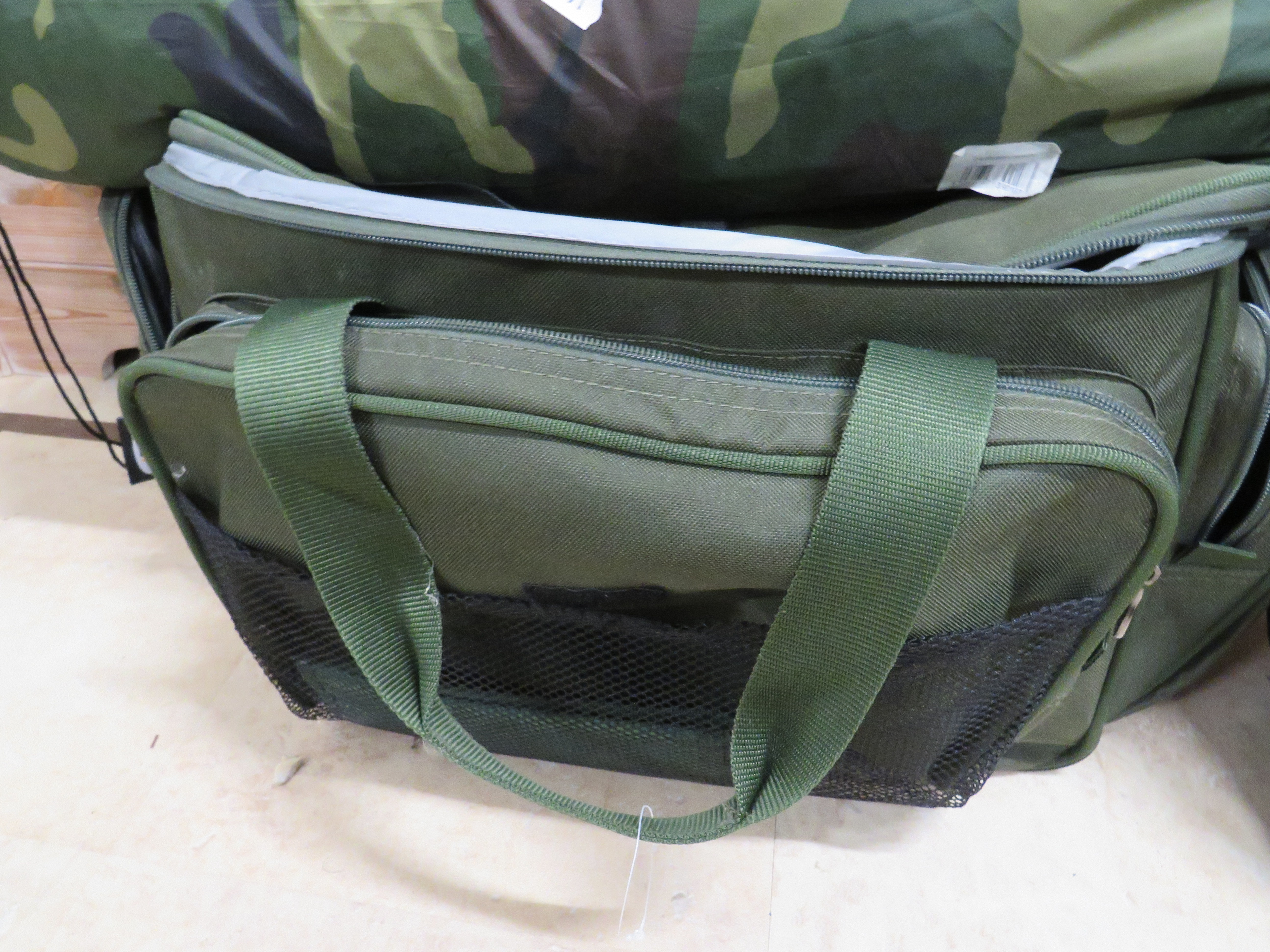 Cammo Fishing Bivi, General fishing carrier plus sleeping bag. See photos.  - Image 2 of 4