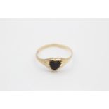 9ct Gold Onyx Heart Signet Ring