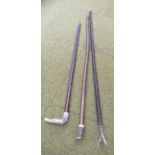 3 walking sticks with Antler handles.