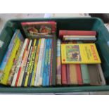 Box of Vintage childrens annuals and books.