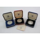 3 Royal Mint SILVER PROOF Coins 1974 Leone 1979 Somalia 1985 Bermuda $1 EIIR 84g 511757