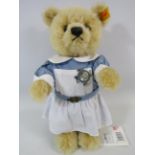 Stieff The bear who cares, Nurse classic bear blonde mohair 26cm.