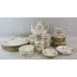 Paragon Victoriana Rose part teaset / dinnerware, 31 pieces (slight chip on teapot see pics)