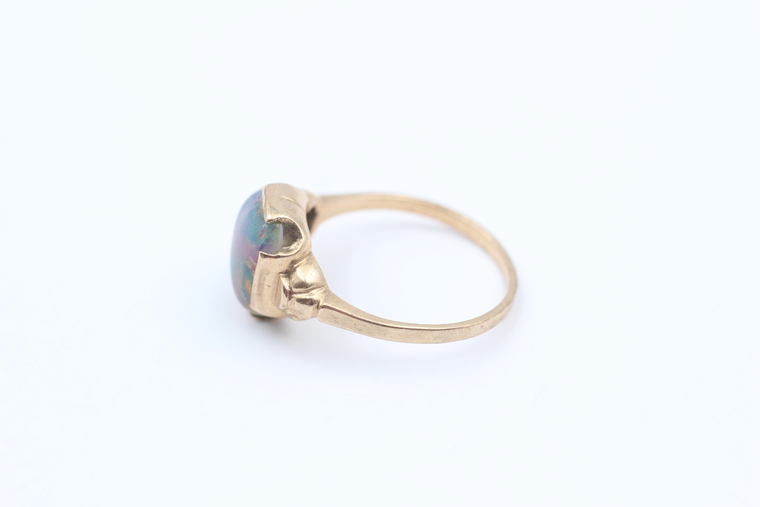 9ct Gold Vintage Opal Statement Ring - Image 2 of 4