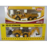 1:50 Scale die cast JCB Site Master plus a Volvo A25 Articulated Dumper. Both Boxed. Ex display co