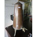 Interesting old Copper Samovar which stands 21 inches tall on three legs. Working tap. See photos.