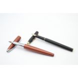 2 x CROSS Fountain Pens Writing Inc Century Classic, Gold Plate & Steel Nibs Etc 667862