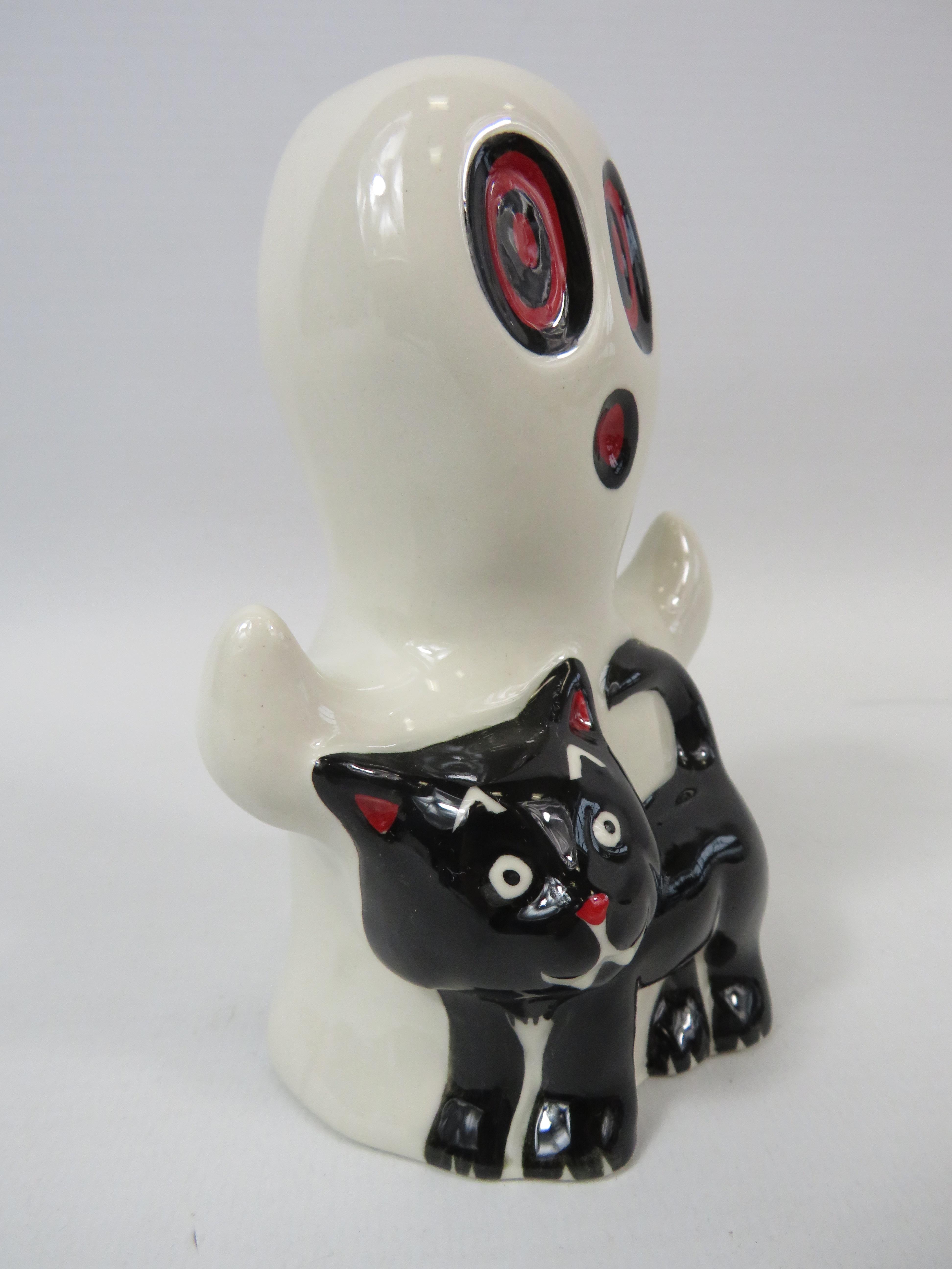 Lorna Bailey Spooky Ghost cat, approx 4.5" tall. - Image 2 of 3