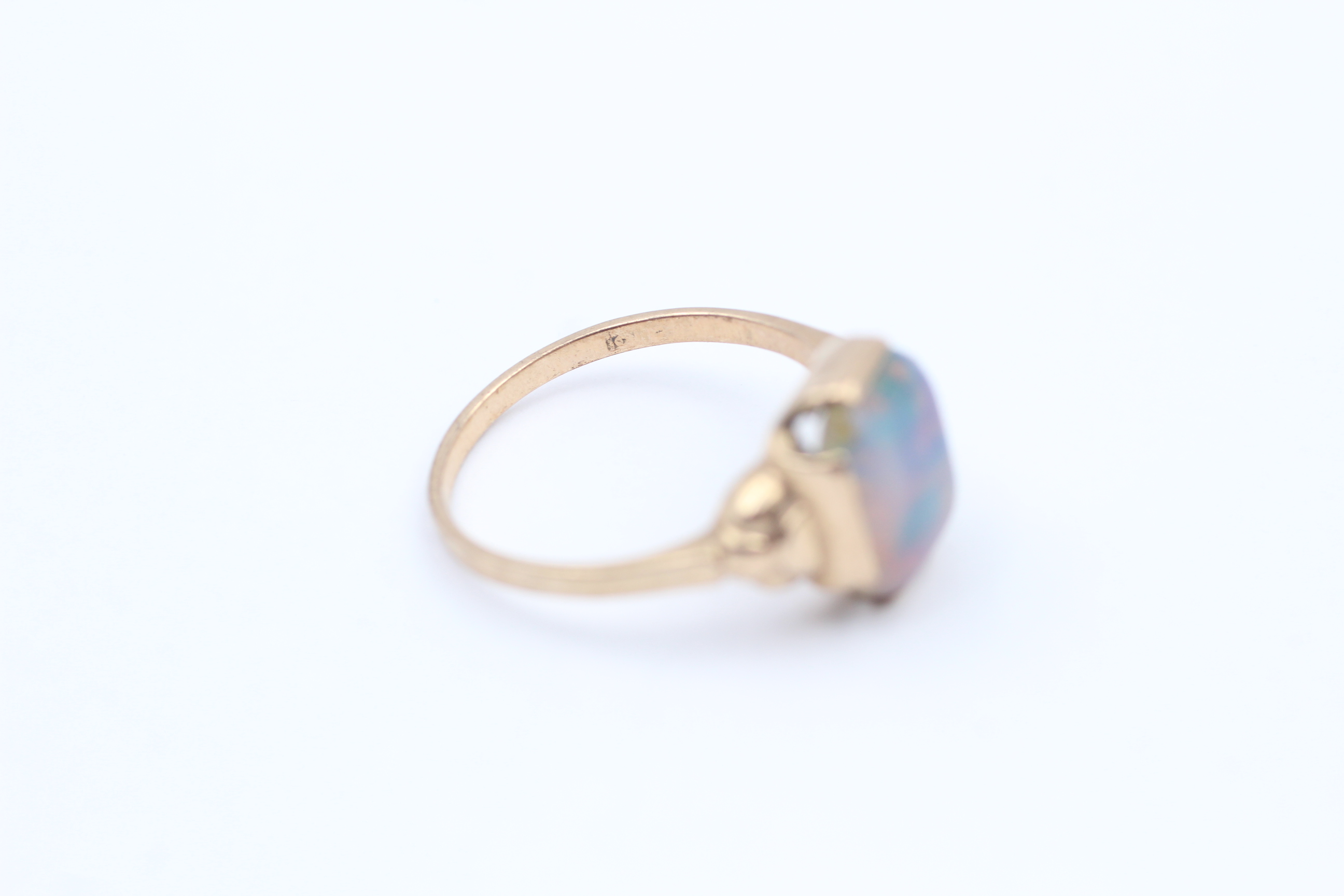 9ct Gold Vintage Opal Statement Ring - Image 4 of 4