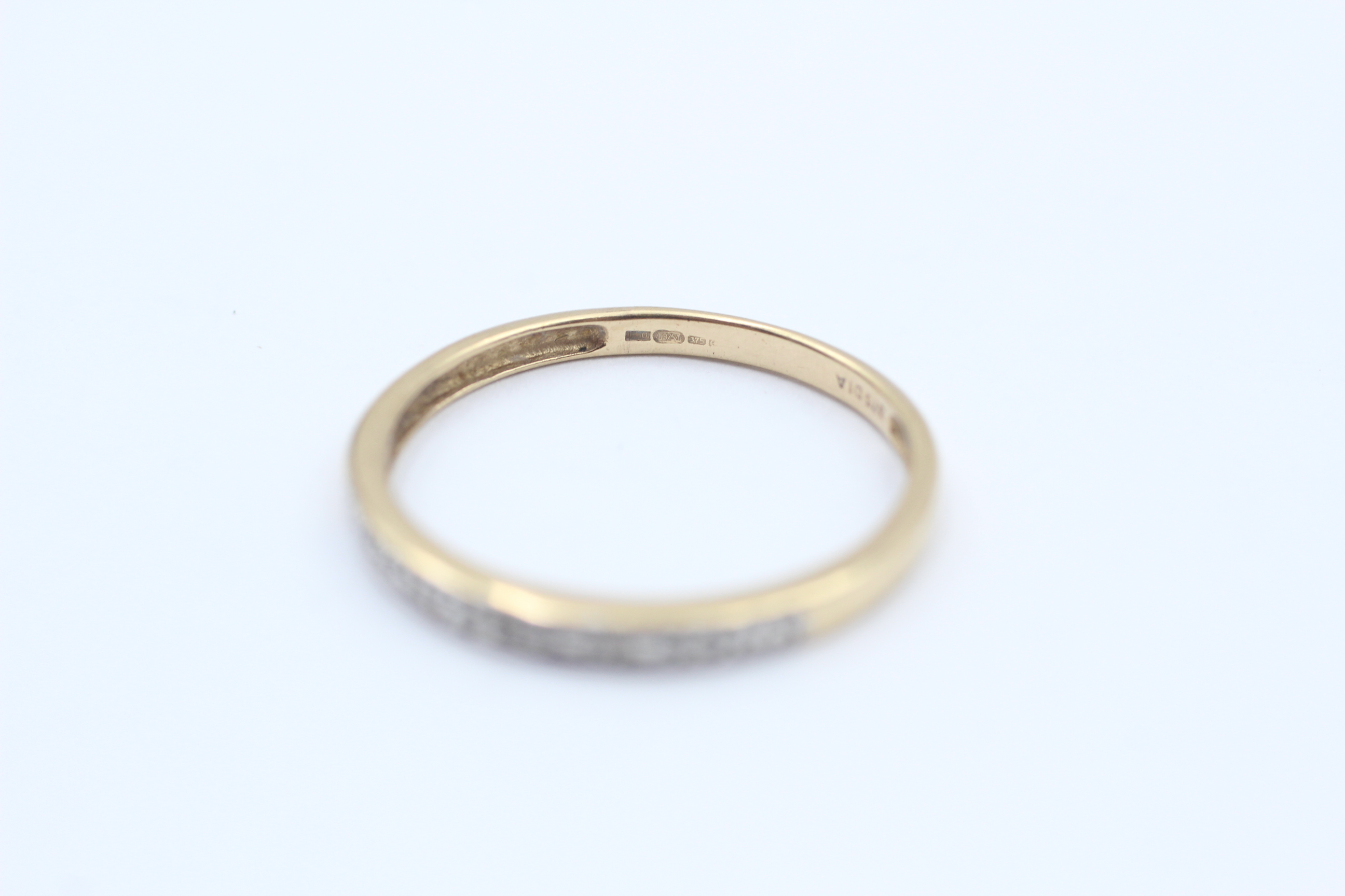 9ct Gold Diamond Half-Eternity Ring - Image 2 of 4
