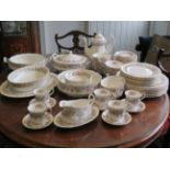 Over 65 pieces of Paragon china dinner / teaset in the Meadowvale pattern.