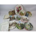 Selection of decorative plates , some by Royal Doulton with COA's See photos.