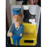 Interesting Fibre Glass Postman Pat Kiddies seat. Made from Fibre Glass and Gel coat it measures 35