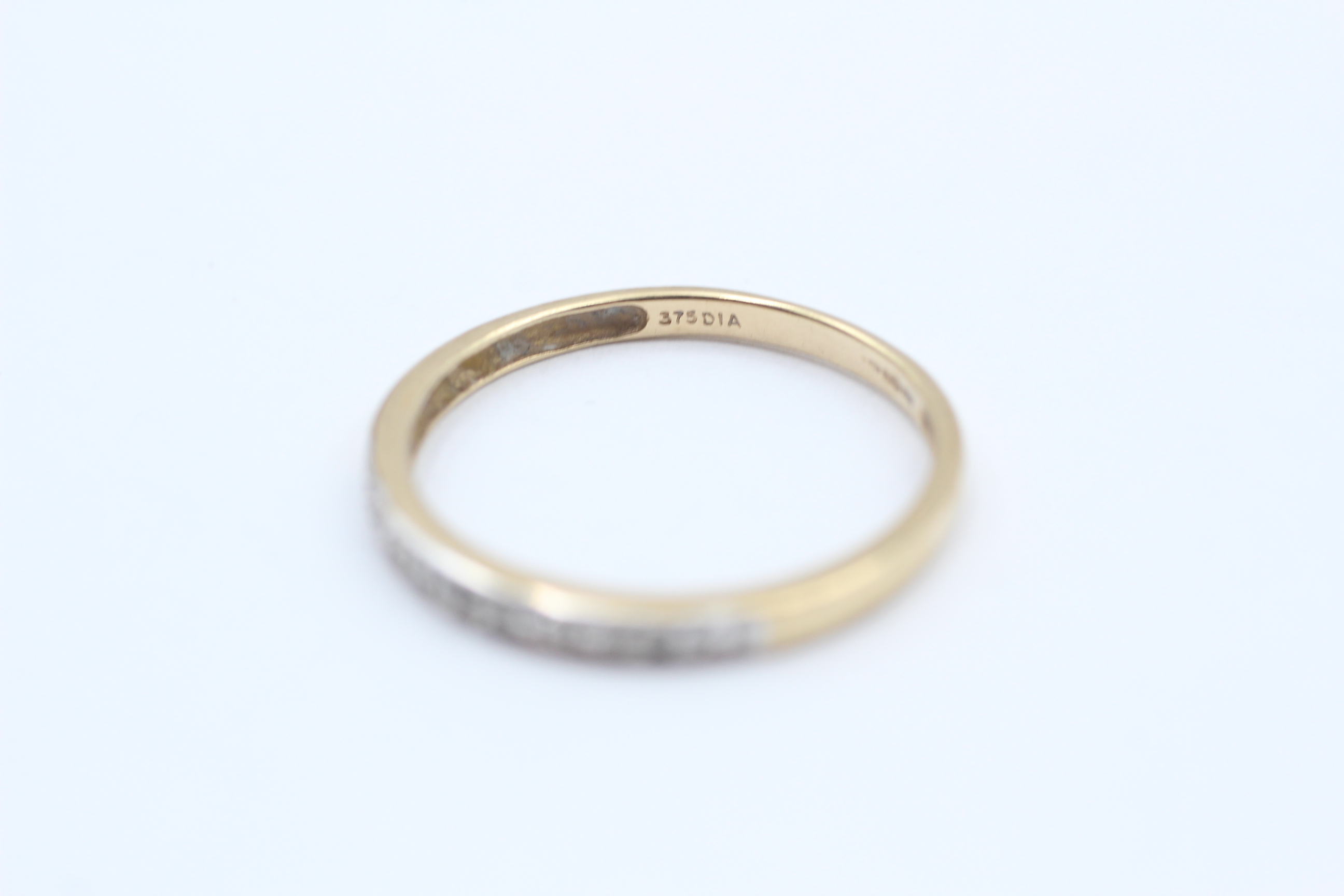 9ct Gold Diamond Half-Eternity Ring - Image 3 of 4