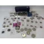 Large selection of collectable and commemorative coins.