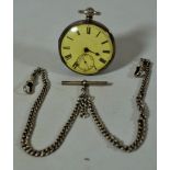Lovely Silver cased pocket watch by Sam Porter of Wokingham. 0974 in working order. London 1928. Whi
