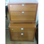 Two High quality bedside cabinets. Each H:18 x W:23 x D:16 Inches. See photos.