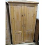 Blondewood St Michael made wardrobe with mirror inside one door. Measures H:75 x W:41 x D:22 Inche