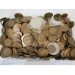 Approx 3 Kilos of Vintage UK coins to include pre 1920 silver 3d, cupro nickel and Victorian, Edwar