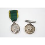 2 x GV-WW1 Medals Inc War & Territorial, War Pnr Rowlands RE, Territorial Sjt RE 696546