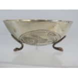 Interesting Continental Silver bonbonier raised on bracket legs with lion paw feet. Decorated to one