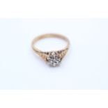 9ct Gold Vintage Diamond Solitaire Cathedral Setting Ring (2.1g) 2036232